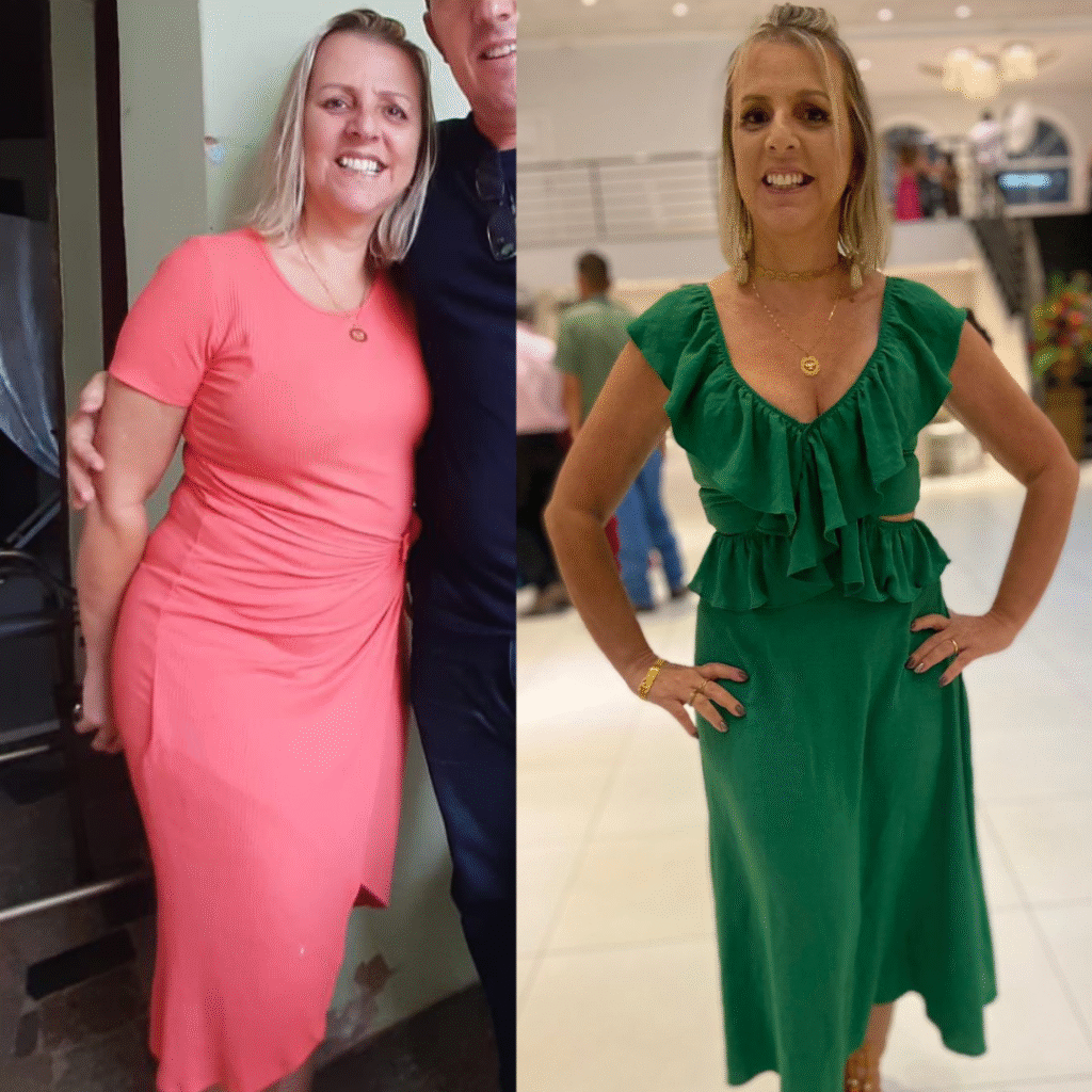 Débora, professora estadual, 55 anos, eliminou 10kg em 2023 e mantém o resultado até hoje.